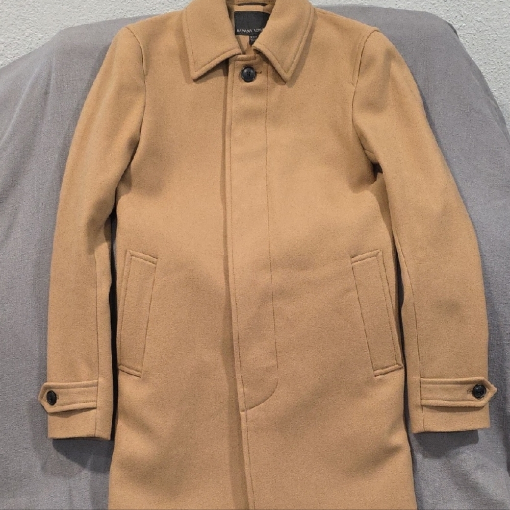 Banana Republic Mario Bellucci Italian Melton Wool Topcoat